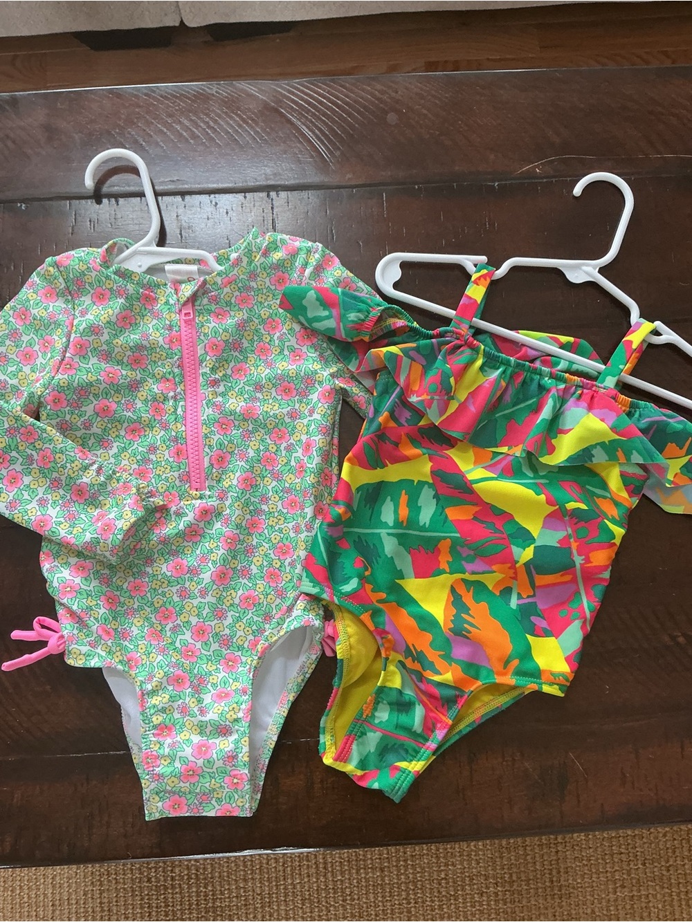 Cat & Jack Bundle of Two -Floral One Piece Bathing Suits Size 2T